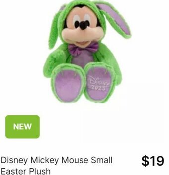 Target Disney Mickey Mouse Small Easter Plush offer