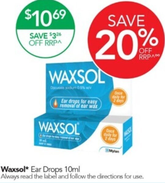 Waxsol Ear Drops 10ml offer at Terry White
