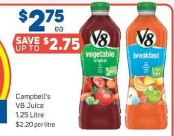 Foodland Campbell's V8 Juice 1.25 Litre offer