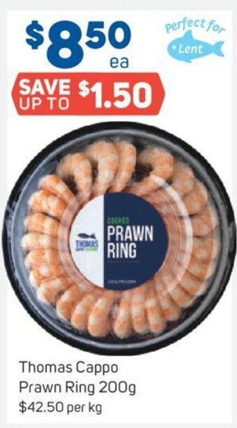 Foodland Thomas Cappo Prawn Ring 200g offer