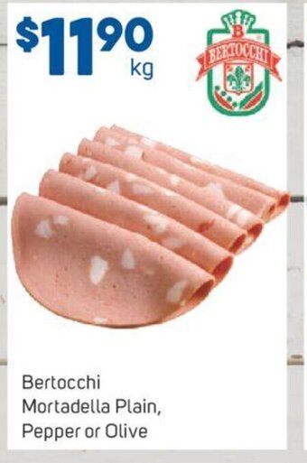 Foodland Bertocchi Mortadella Plain, Pepper Or Olive offer