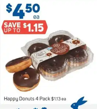 Foodland Happy Donuts 4 Pack offer