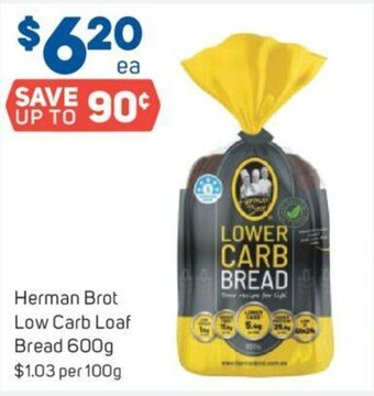 Foodland Herman Brot Low Carb Loaf Bread 600g offer
