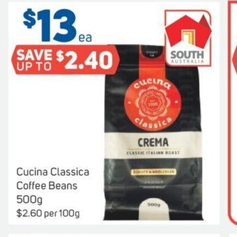 Foodland Cucina Classica Coffee Beans 500g offer