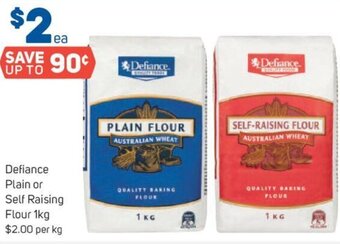 Foodland Defiance Plain Or Self Raising Flour 1kg offer