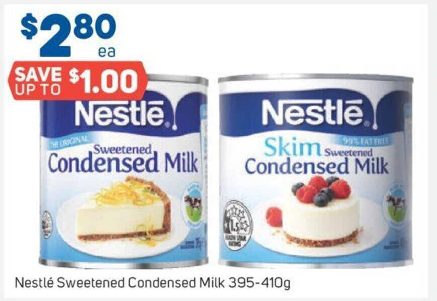 Nestlé Sweetened Condensed Milk 395410g offer at Foodland