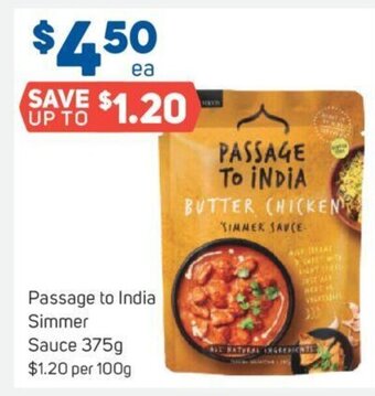 Foodland Passage To India Simmer Sauce 375g offer