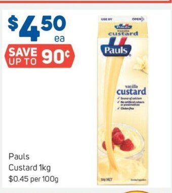 Foodland Pauls Custard 1kg offer