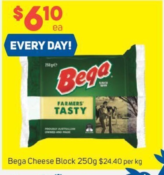 Bega Cheese Block 250g offer at Foodland