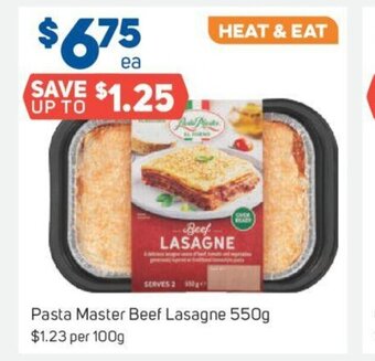 Foodland Pasta Master Beef Lasagne 550g offer