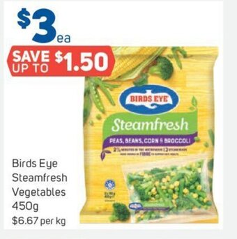 Foodland Birds Eye Steamfresh Vegetables 450g offer