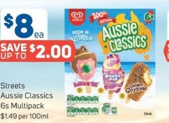 Foodland Streets Aussie Classics 6s Multipack offer