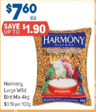 Foodland Harmony Large Wild Bird Mix 4kg offer