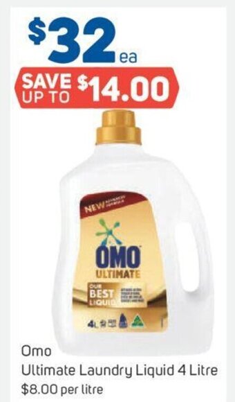 Foodland Omo Ultimate Laundry Liquid 4 Litre offer