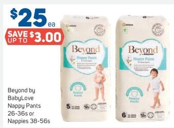 Foodland Beyond By Babylove Nappy Pants 26-36s or Nappies 38-56s offer