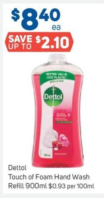 Dettol Touch of Foam Hand Wash Refill 900ml