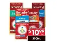 Pharmacy4Less Benadryl 200ml Cough Syrup Range offer
