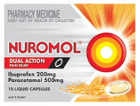 Nuromol Dual Action 10 Liquid Capsules
