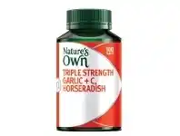Alliance Pharmacy Natures Own Triple Strength Garlic + C, Horseradish 100 Tablets offer