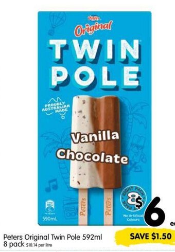 Spar Peters Original Twin Pole 592ml 8 pack offer
