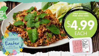 Great Southern Pork Mince 500g