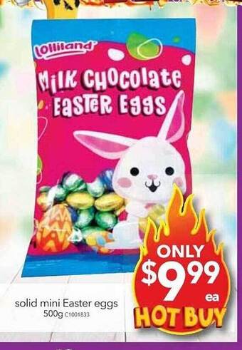 Solid mini easter eggs
