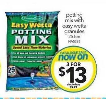 Cheap as Chips Potting mix with easy wetta granules offer