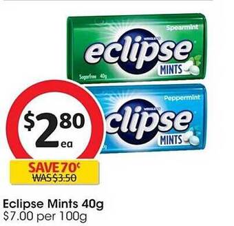 Coles Eclipse mints offer