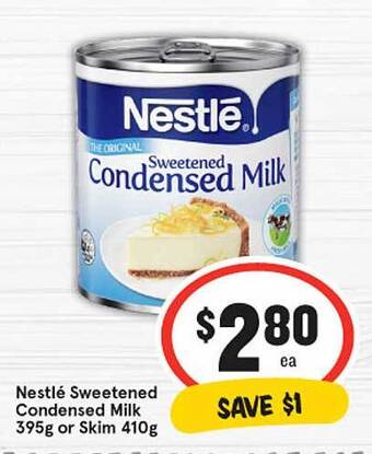 IGA Nestle sweetened condensed milk offer