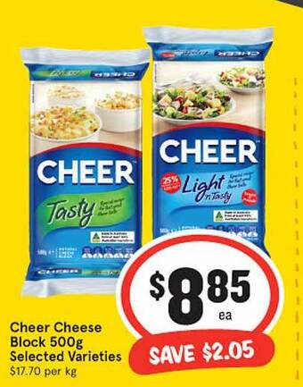 IGA Cheer cheese block offer