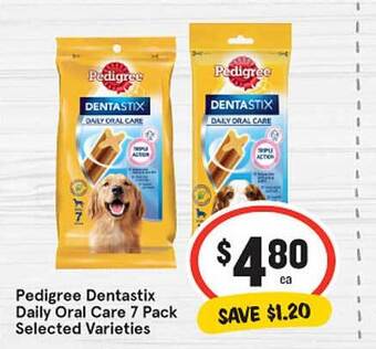 IGA Pedigree dentastix daily oral care offer