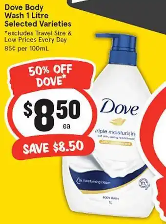IGA Dove body wash offer