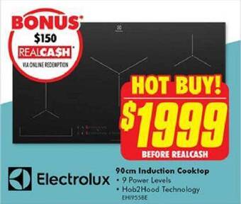 The Good Guys Electrolux 90cm induction cooktop offer