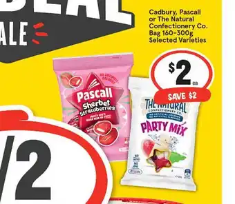 IGA Cadbury, pascall or the natural confectionery co bag offer
