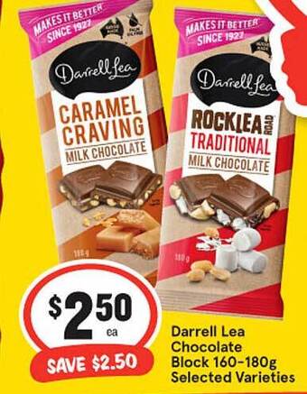 IGA Darrell lea chocolate block offer