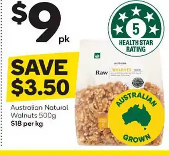 Woolworths Australian natural walnuts offer
