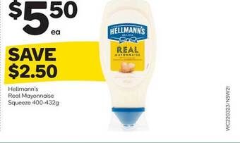 Woolworths Hellmann's real mayonnaise squeeze offer