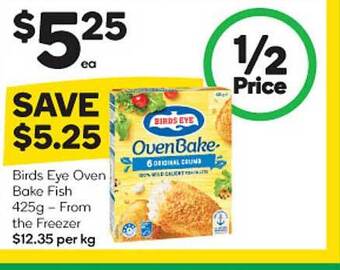 Woolworths Birds eye oven bake fish offer