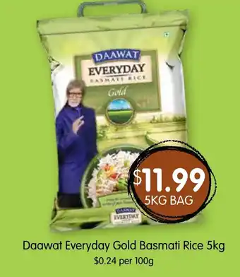 Spudshed Daawat Everyday Gold Basmati Rice 5kg offer