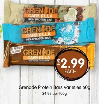 Grenade Protein Bars Varieties 60g
