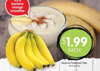 Spudshed Bananas Prepacked 750g offer