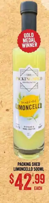 Packing Shed Limoncello 500ml
