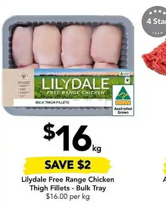 Drakes Lilydale free range chicken thigh fillet offer
