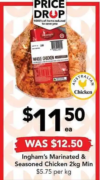 Drakes Ingham's marinated & seasoned chicken offer