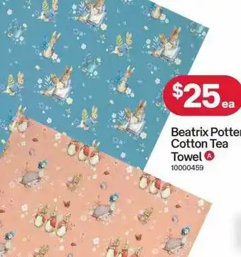 Australia Post Beatrix potter cotton tea towel offer