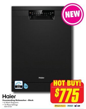 The Good Guys Freestanding Dishwasher - Black offer