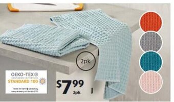 ALDI Waffle Microfibre Tea Towel 2pk offer