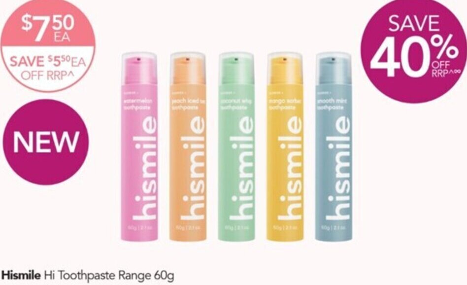 Hismile Hi Toothpaste Range 60g offer at Terry White