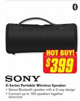 The Good Guys Sony x-series portable wireless speaker offer