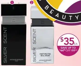 Jacques Bogart Silver Scent EDT Spray 100ml or Jacques Bogart Silver Scent Infinite Silver EDT Spray 100ml